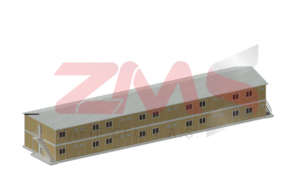 ZMS Çelik مباني عنابر النوم للمهندسين المتكونة من طابقين